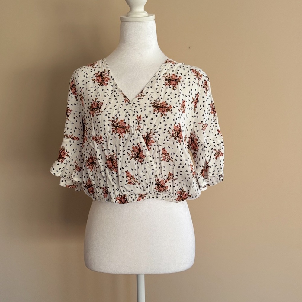Floral V-Neck Women's Top